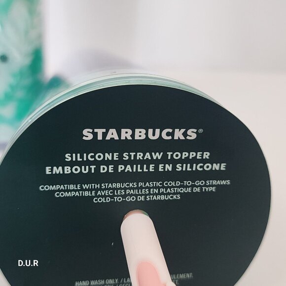 Starbucks Holiday 2022 Enchanted Forrest Venti Tumbler Fox Straw Topper 24oz NEW - Picture 5 of 6